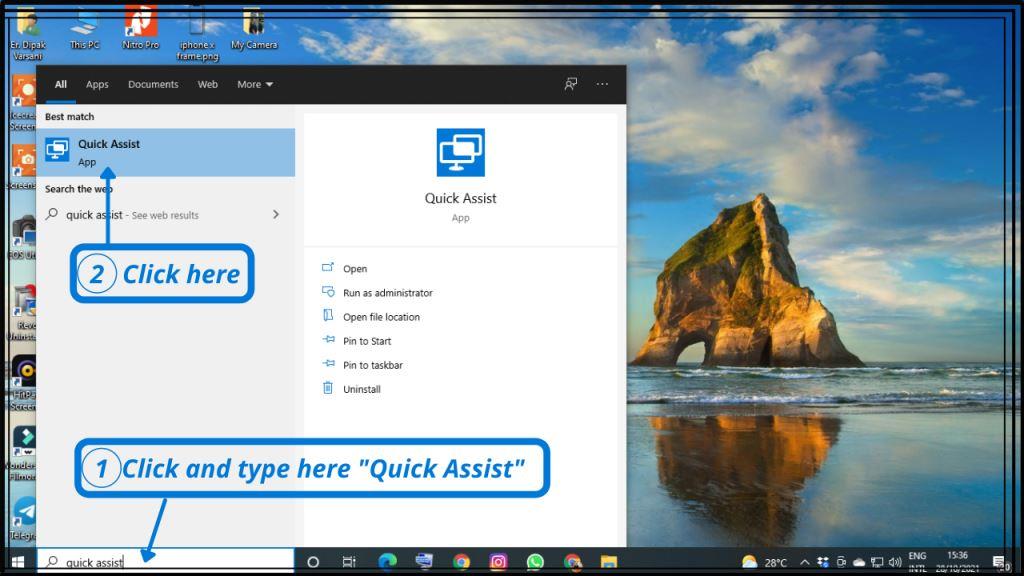 How to open Quick Assist on Windows 10?