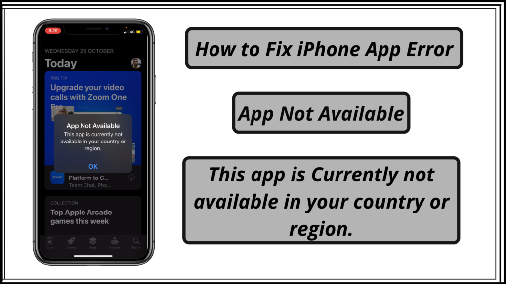 How to fix iPhone error App Not Available in your country?
