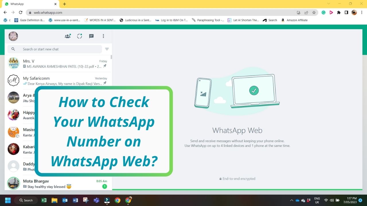 How to Check Your WhatsApp Number on WhatsApp Web?